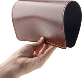 Close-up of premium leather mouse pad